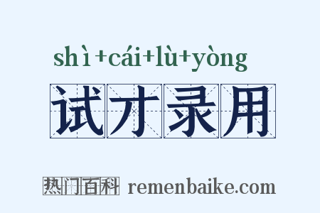试才录用是什么意思的图片
